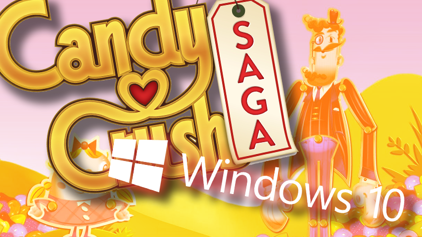Candy Crush Saga будет предустановлена на Windows 10